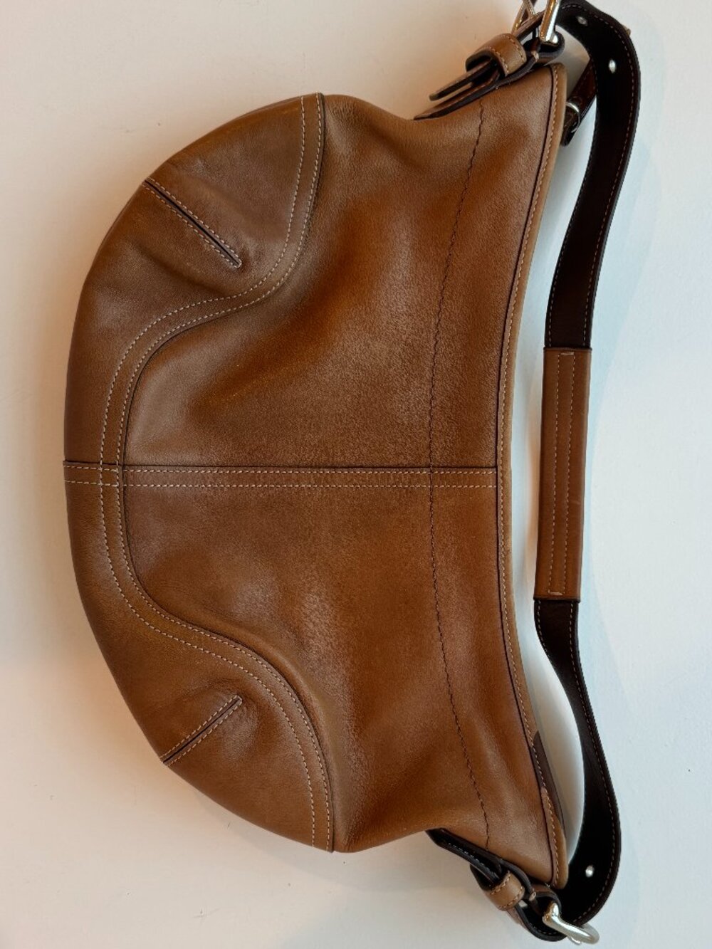 Vintage Y2K Coach Soho 9464 Tan Leather Hobo Bag